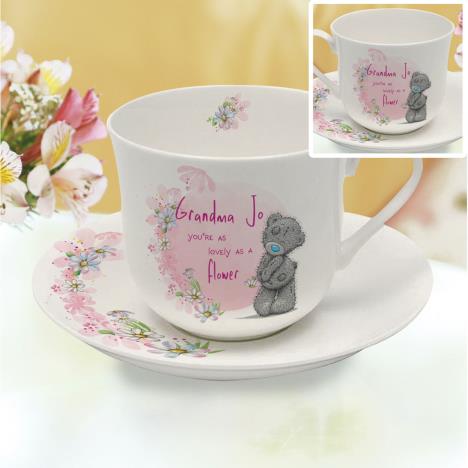 Personalised Me to You Lovely As A Flower Cup & Saucer Extra Image 1